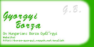 gyorgyi borza business card